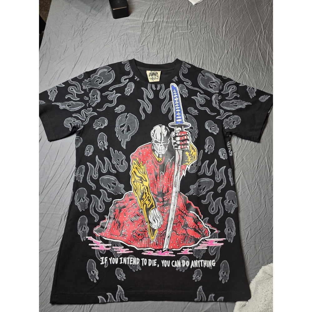 Watson Graphic T Shirt Small NWT Skull Katana Goth Streetwear Designer Tee